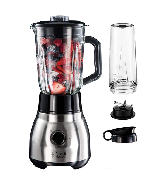 Russell Hobbs Standmixer 2-in-1 23821-56, 1,5L Glasbehälter & 600ml To-Go Becher